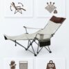Chaise de camping pliante multifonctionnelle portable pour l'extérieur avec sac de transport, chaise de plage - Thumbnail Image 3