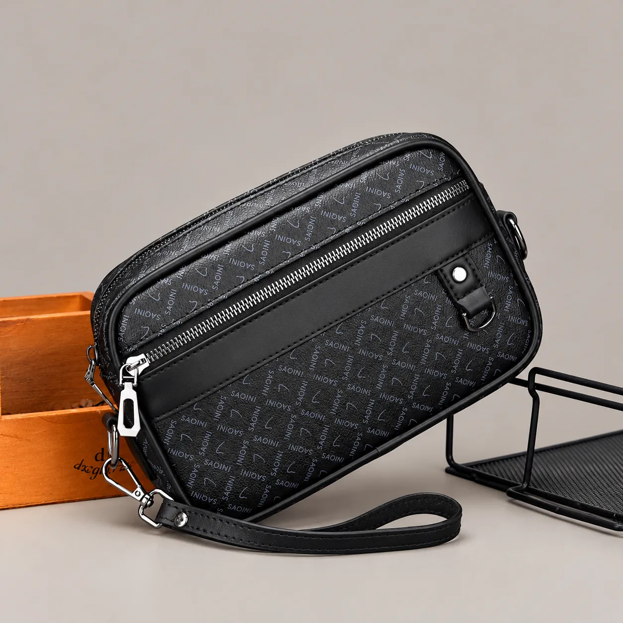 Sac à Bandoulière Homme en Cuir Premium – L'Accessoire Ultime du Gentleman Pro - Image 1