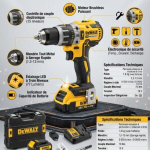 Perceuse-Visseuse à Percussion DeWalt DCD796P2-QW : Puissance, Robustesse et Performance Pro