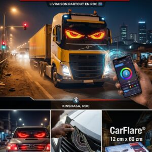 Kit 2 Panneaux LED CarFlare® "Devil Eyes" – Faites-Vous Respecter sur la Route en Un Clic !